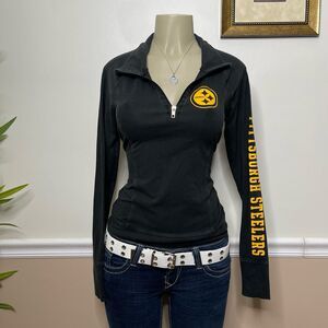 Victoria's Secret PINK Pittsburgh Steelers Football Quarter Zip Jacket